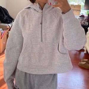 Scuba light heather grey half zip XS/S